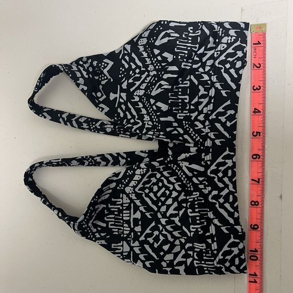 Victoria Sport Racerback Bra Womens Size XS Black Geometric Aztec Mesh Lined - Picture 6 of 9